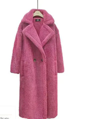 Long Winter Cashmere Lamb Winter Coat