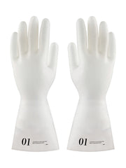 Long thickening nitrile light printing household dishwashing acid and alkali anti-slip anti-ripe latex rubber gloves