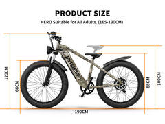 52V All-Terrain E-Bike  26x4.0 Fat Tire Electric Bike 20 AH Extended-Range Battery & Hydraulic Disc Brakes