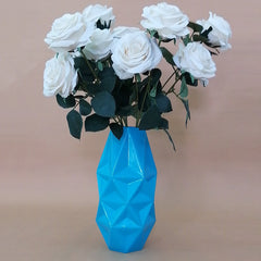 Creative spray color prismatic block glass vase living room dining table