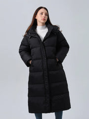 Women's Quilted Plaid Hooded Coat