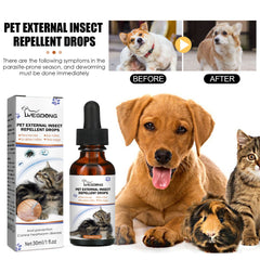Pet Topical Insect Repellent, Dog And Cat Cleaner, Tick And Flea Drops