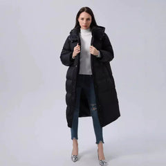 Women's Quilted Plaid Hooded Coat