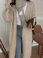 Long Knitting Cardigan Sweater Coat
