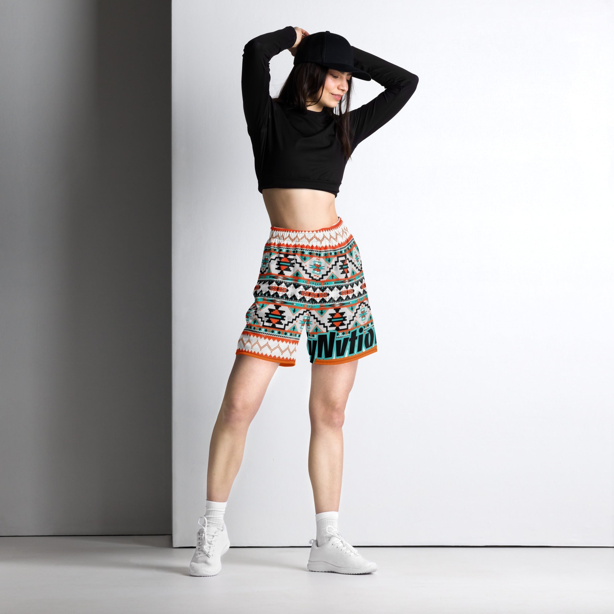 mesh shorts with Brand logo