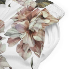 White “Floral” basketball shorts