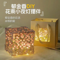 Tulip Flower Sea Small Night Lamp Handmade Diy Material Package