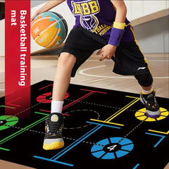 Basketball Training Mat Indoor Step Positioning Step Point Control Ball Step Mat Indoor Ball Control Training Dribbling Drill Thickening