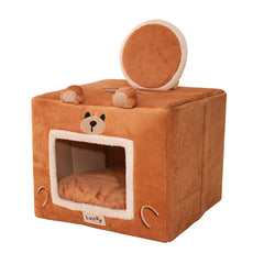 Cat House Cat Bed Snooze Indoor Kennel Self Warming Sleeping Washable Removable Pet Tent Cave Bed Pet Shelter For Puppy Dog