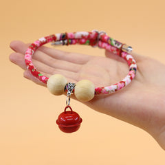 Camphor Wood Insect Repellent Pet Bell Necklace Dog External Insect Repellent Collar