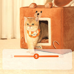 Cat House Cat Bed Snooze Indoor Kennel Self Warming Sleeping Washable Removable Pet Tent Cave Bed Pet Shelter For Puppy Dog