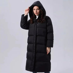 Women's Quilted Plaid Hooded Coat