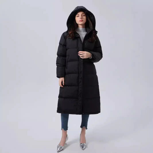 Women's Quilted Plaid Hooded Coat